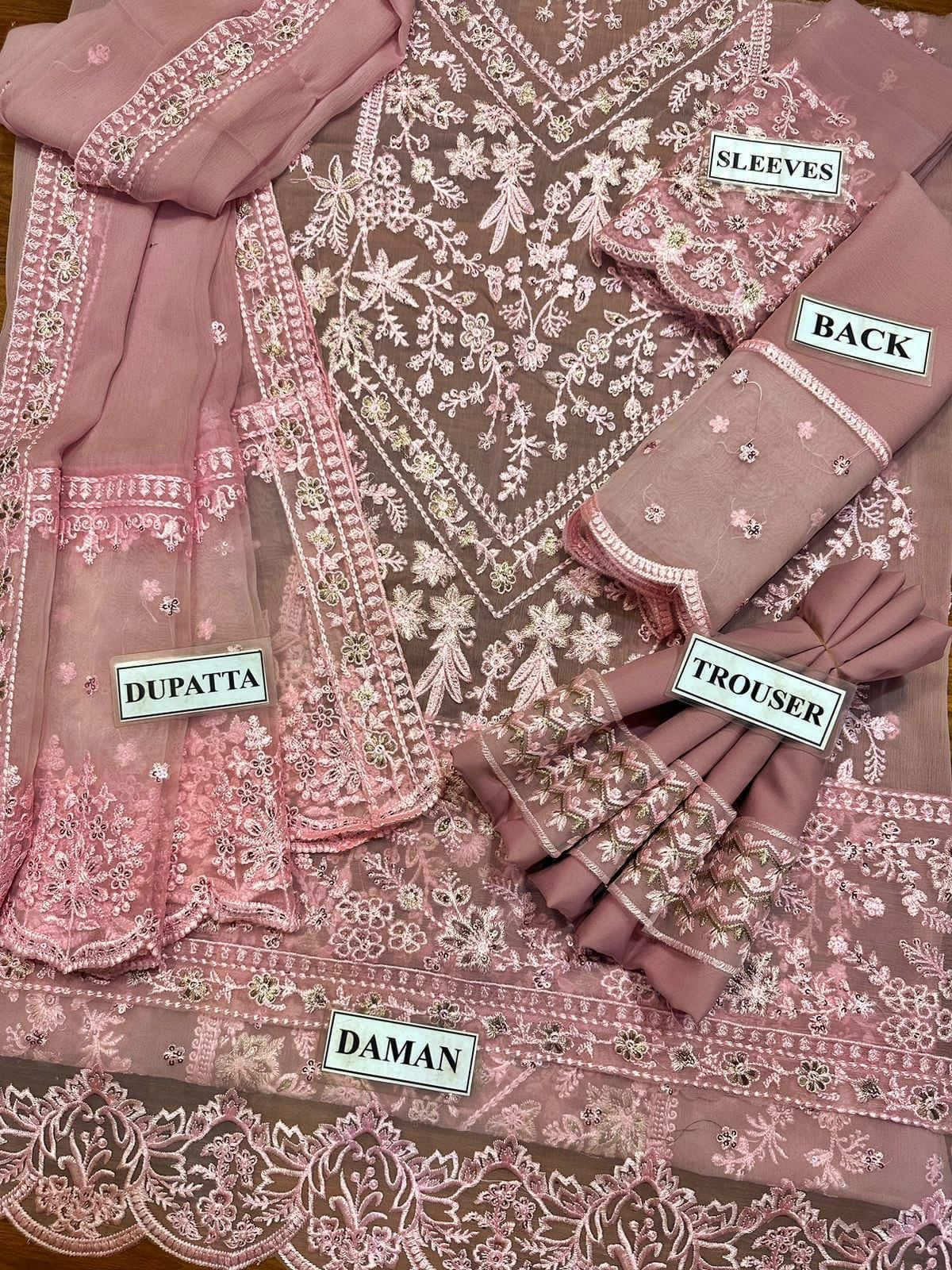 AZURE Chiffon Embroidered Luxury (Unstitched)