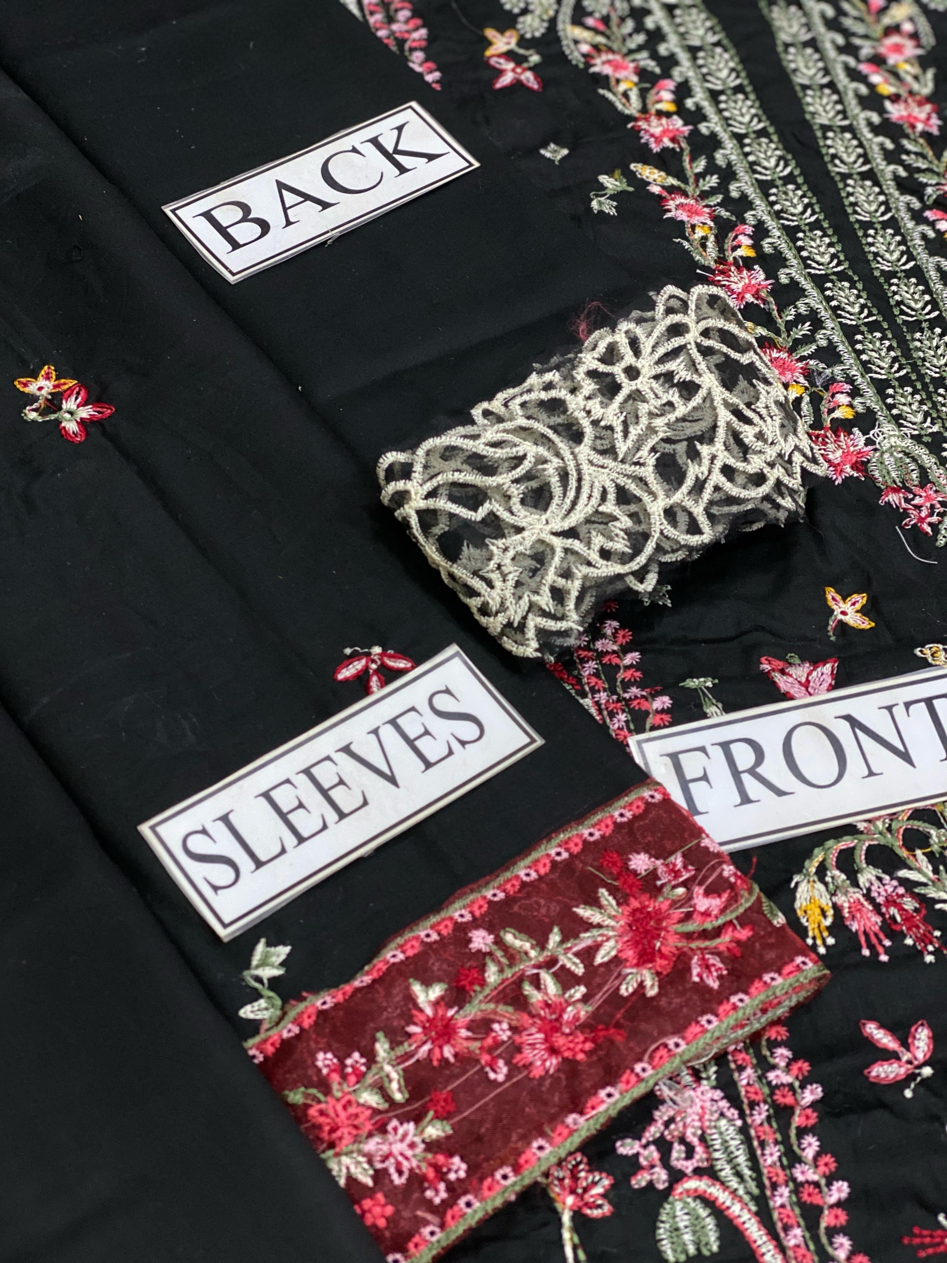 QALMAKAR Sahil unstitched black luxury lawn collection 2025
