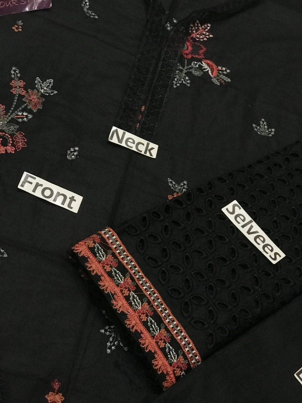 Iznik Lawn Collection Embroidered Suit with Silk Dupatta – Ahmozi (unstitched)