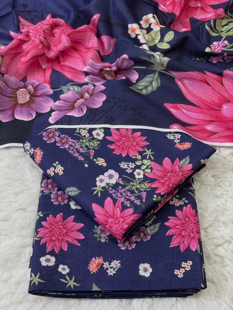 Bin Saeed Printed Khaddar 3-Piece Suit – Winter Collection (unstitched)