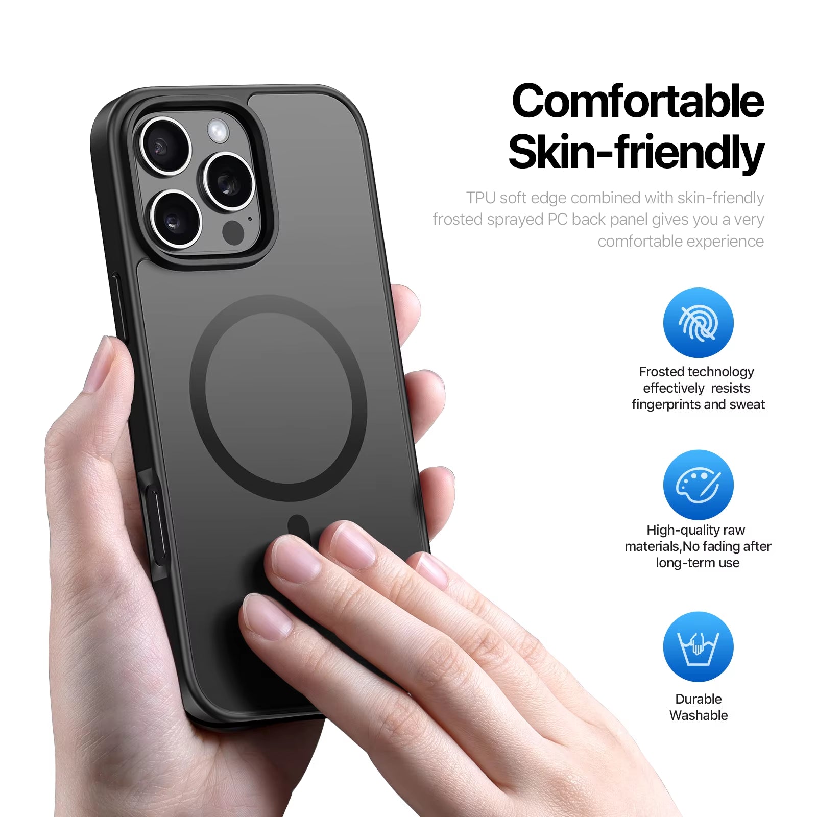Multi-Color Magnetic Case with MagSafe for iPhone 16 Pro Max / 16 Pro / 16 Plus / 15