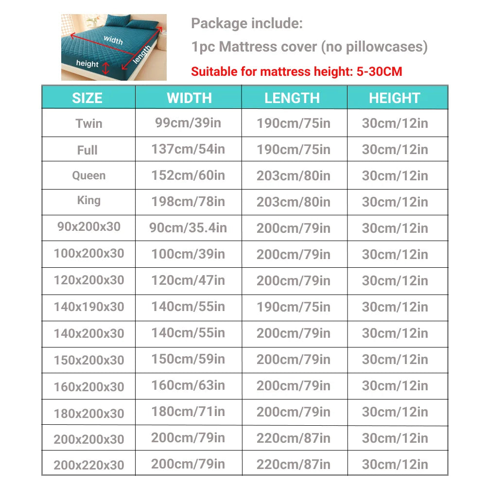 3D Air Fabric Waterproof Mattress Protector – Soft, Breathable & Fitted (No Pillowcase)