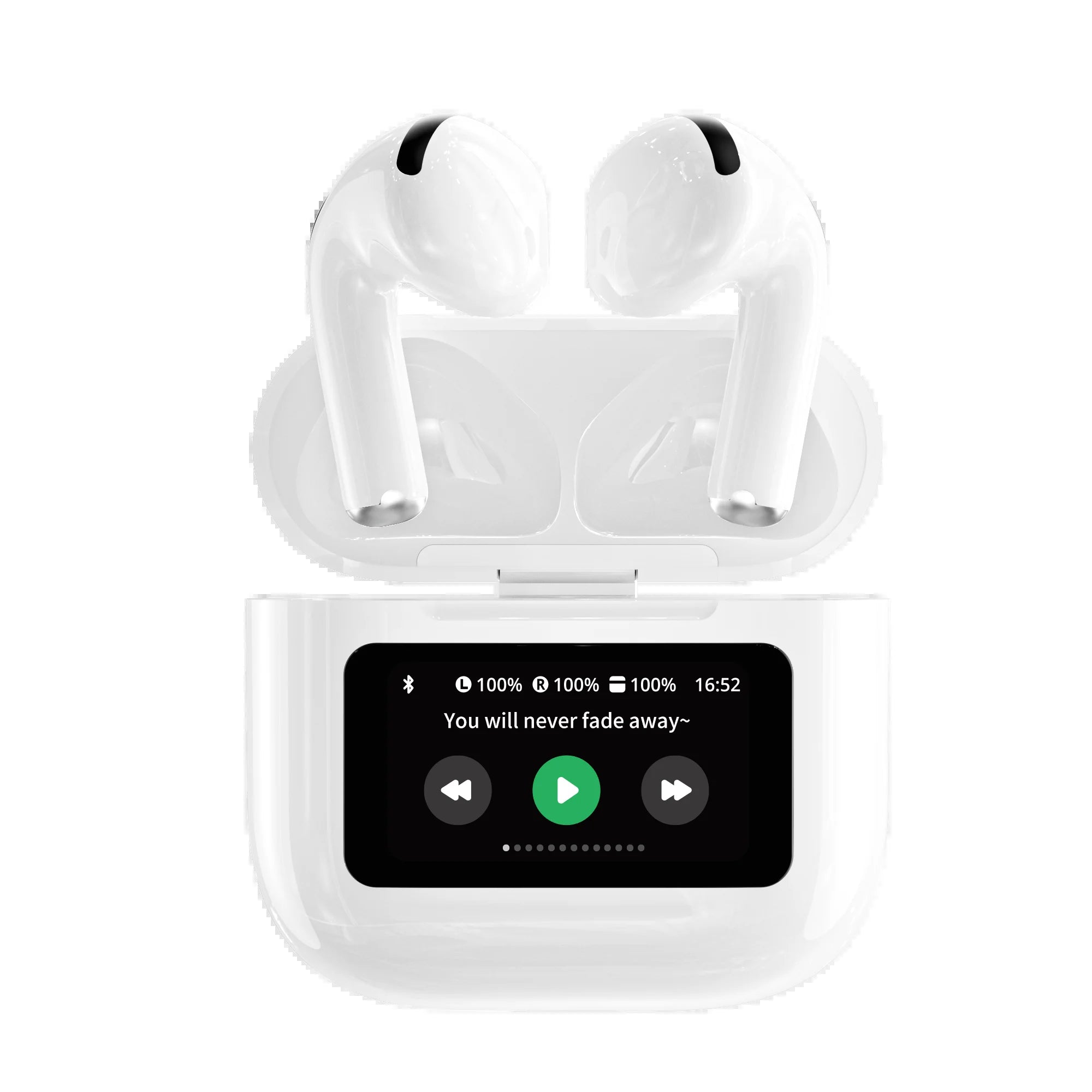 A12 Pro TWS Wireless Earbuds – ENC Noise Cancellation, Touch LCD, Super Bass, Equalizer & Long Battery Life
