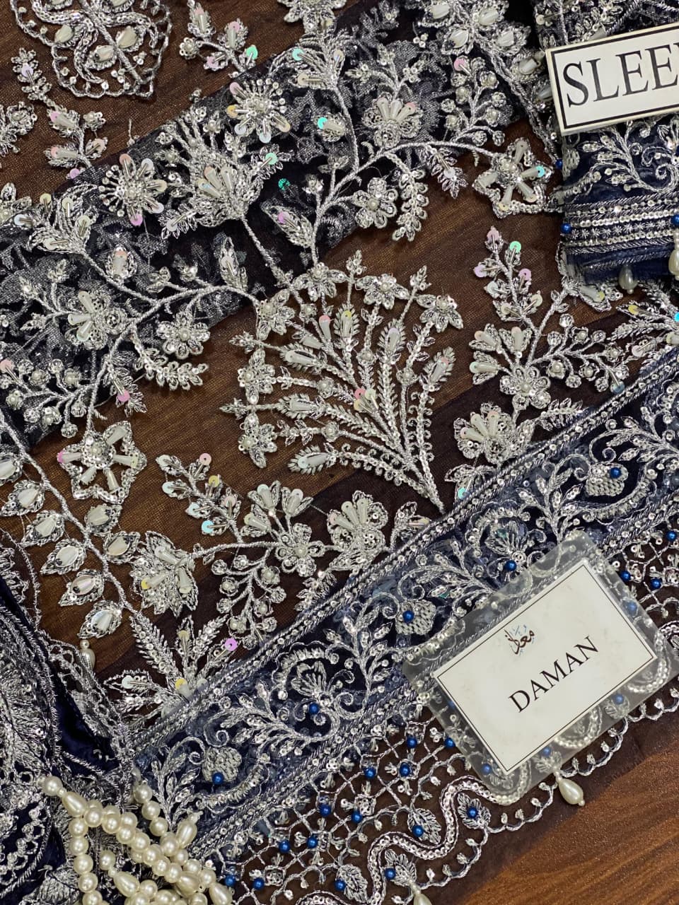 Gulaal Master Replica Net Embroidered Suit with Dupatta (unsitched)