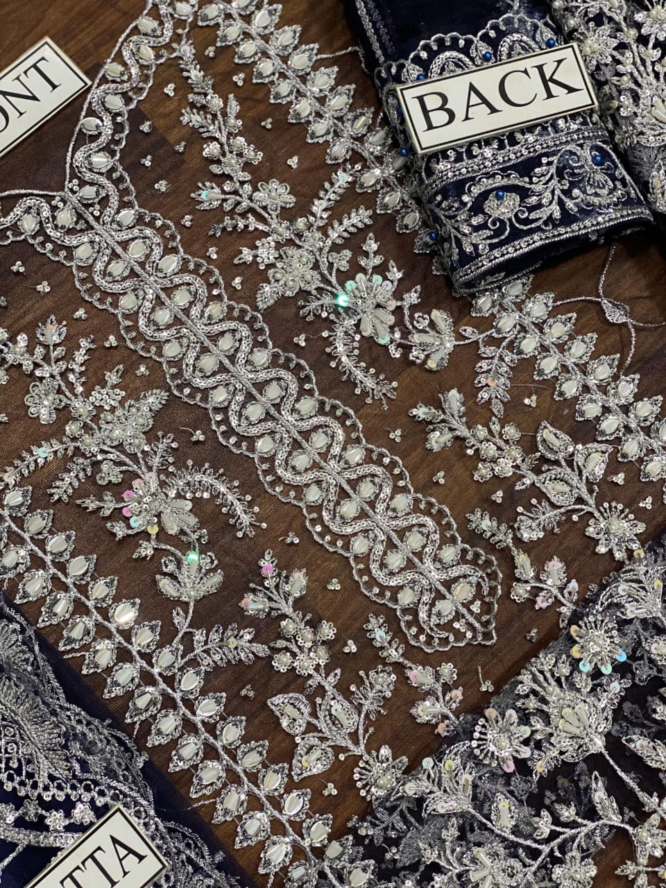 Gulaal Master Replica Net Embroidered Suit with Dupatta (unsitched)