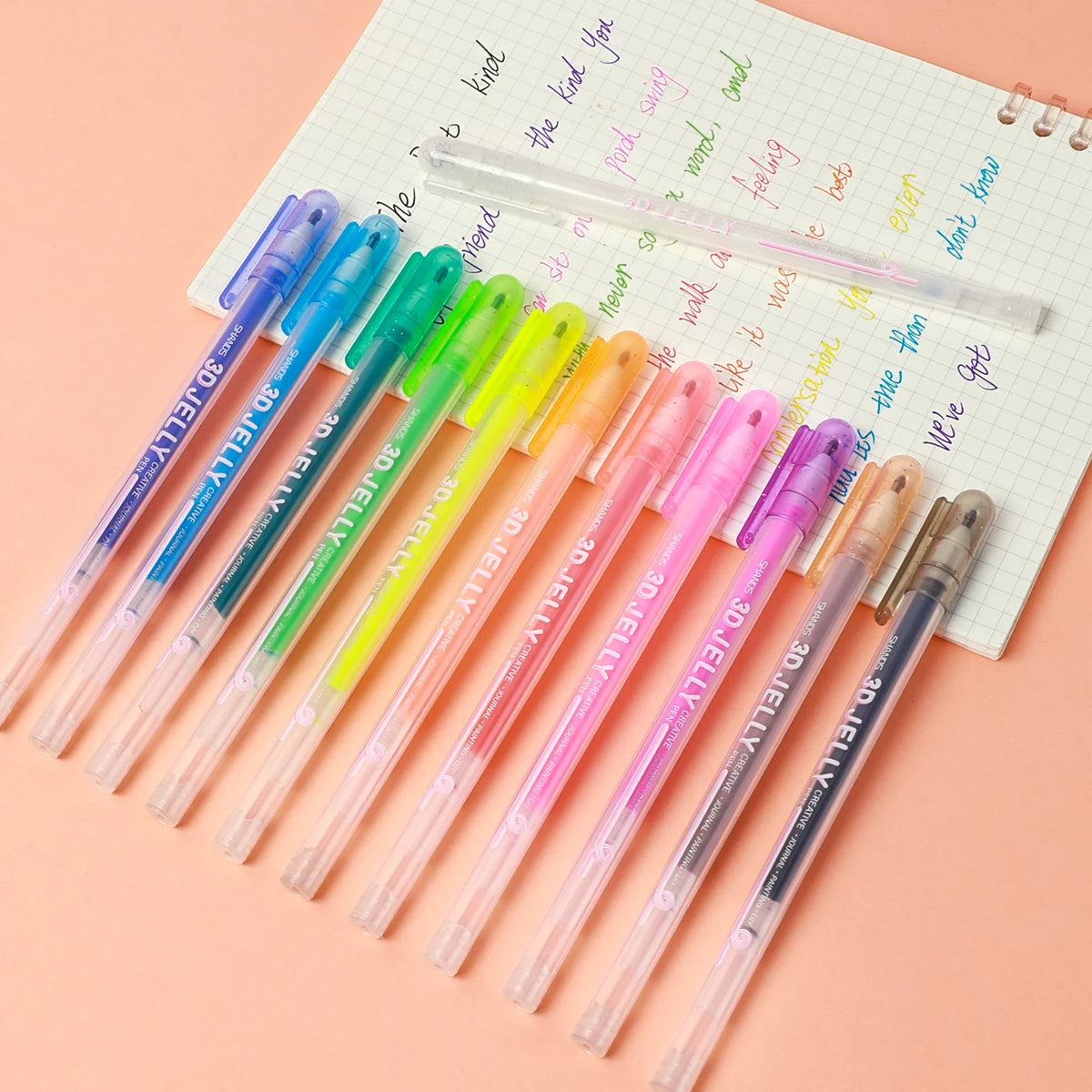 Kids’ 3D Jelly Highlighter Pen Set (6/12Pcs) – Perfect for Drawing, Journals & DIY Fun