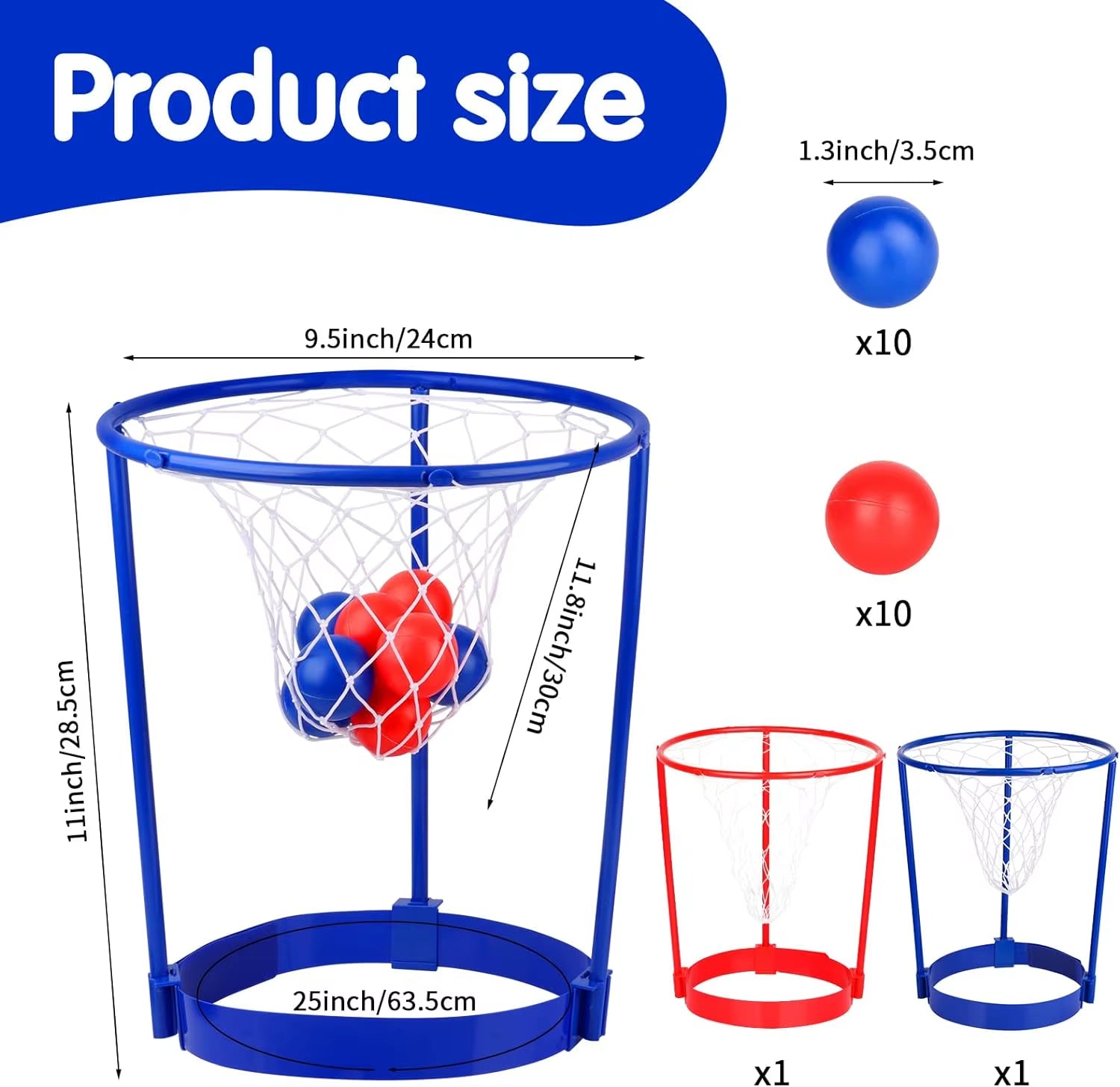  Head Hoop Basketball Game 2 pack – Adjustable Headband For Kids 