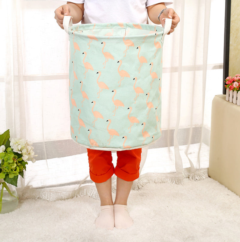 Foldable Cotton & Linen Laundry Basket – Multi-Design Storage Bin