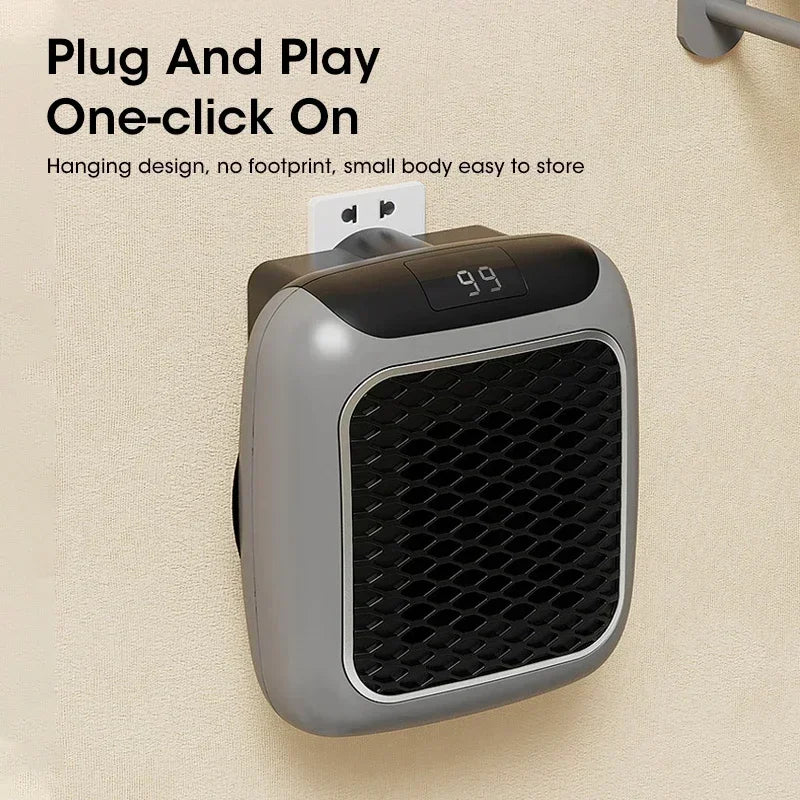 Portable Electric Heater with Remote | Fast Heating Fan for Bathroom & Bedroom | EU Plug