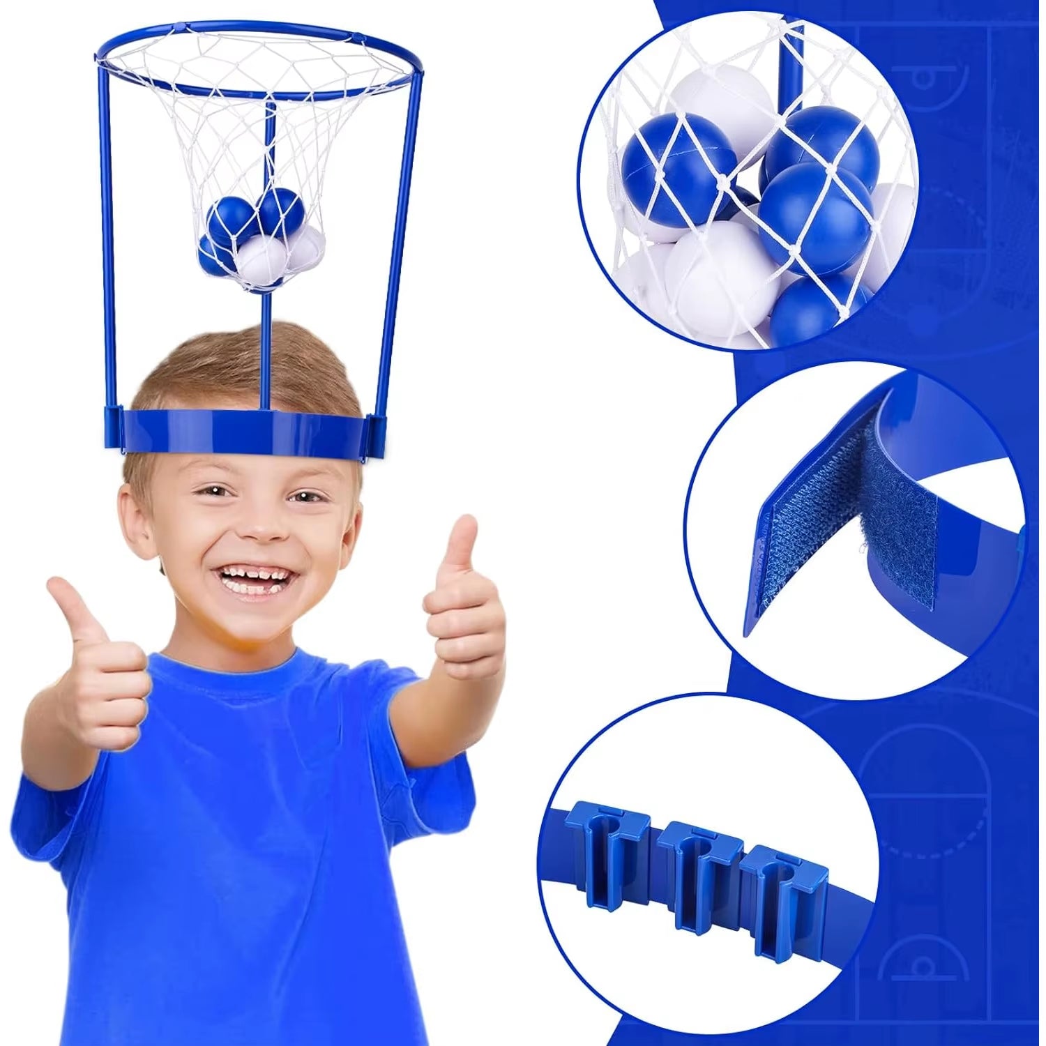  Head Hoop Basketball Game 2 pack – Adjustable Headband For Kids 