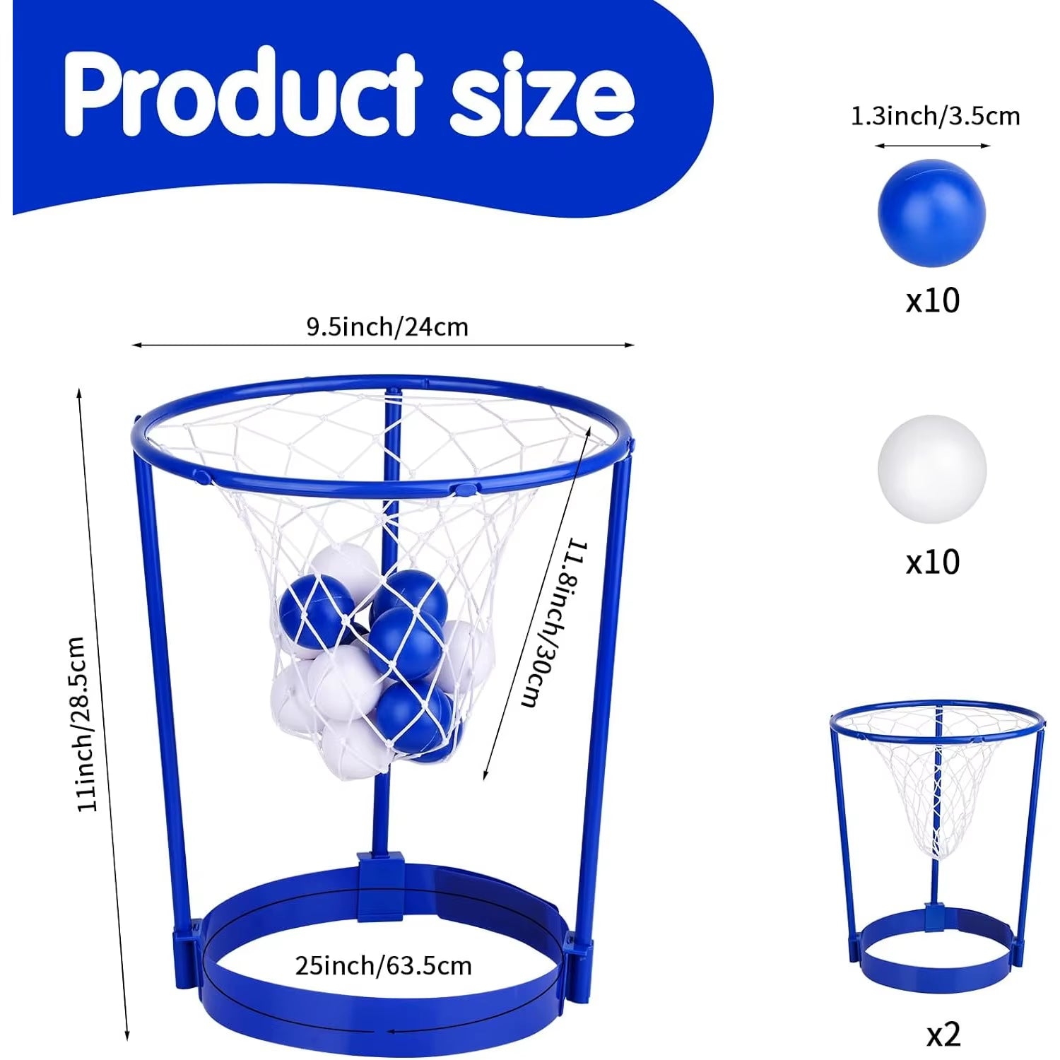  Head Hoop Basketball Game 2 pack – Adjustable Headband For Kids 