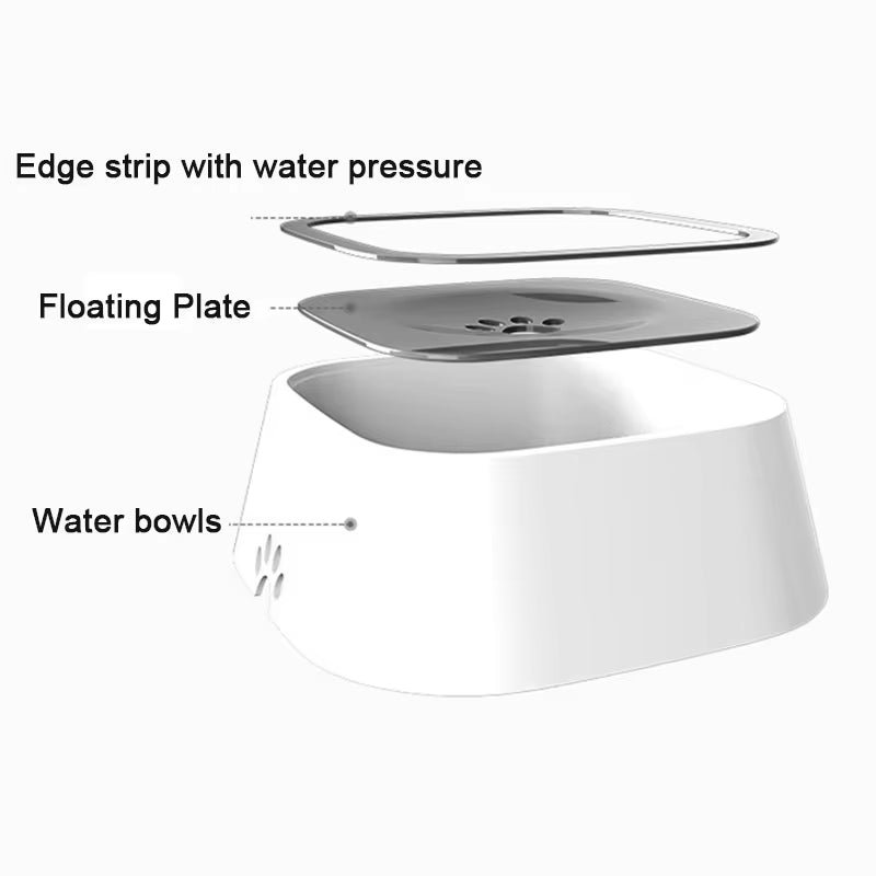 Anti-Splash Pet Water Bowl – Floating No-Spill Dispenser for Dogs & Cats