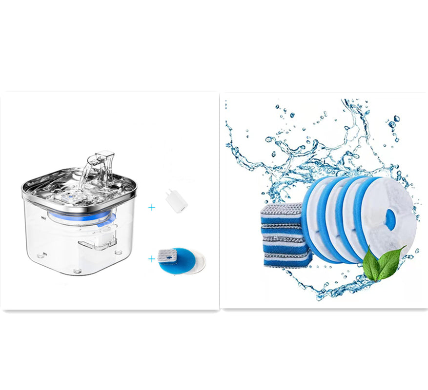 Stainless Steel Pet Water Fountain – Automatic Circulating Dispenser for Cats & Dogs (2L)