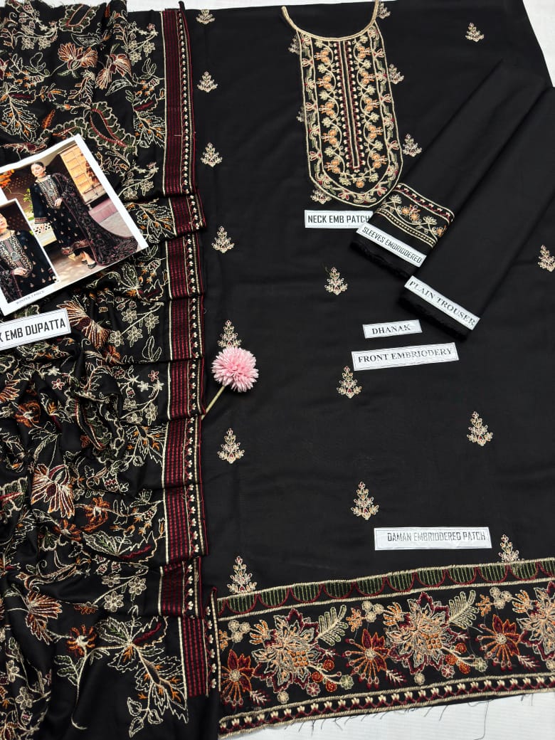 Ramsha Luxury Winter Collection Dhanak 3pc Suit – Brand Code 7554 (unstitched)