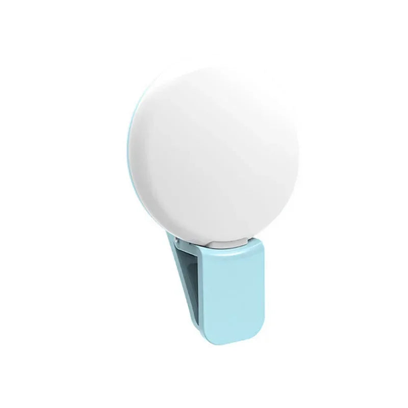Mobile Phone LED Selfie Ring Light – Portable Mini Clip-On with 3-Level Dimming, USB Rechargeable, Durable Fill Light for Phone & Tablet