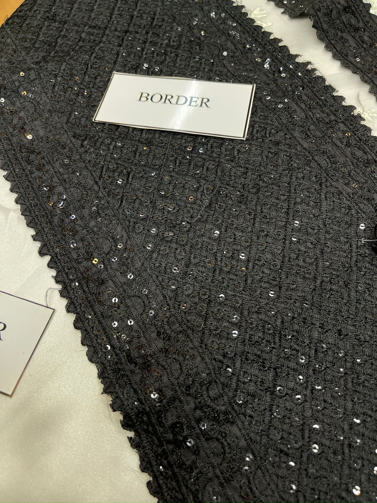 Asim Jofa Unstitched Replica Chiffon Suit with Malai Trouser (unstitched) Black