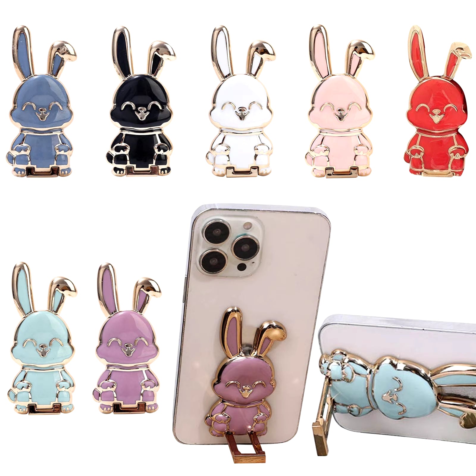 Rabbit Phone Stand – Foldable Bunny Bracket Holder