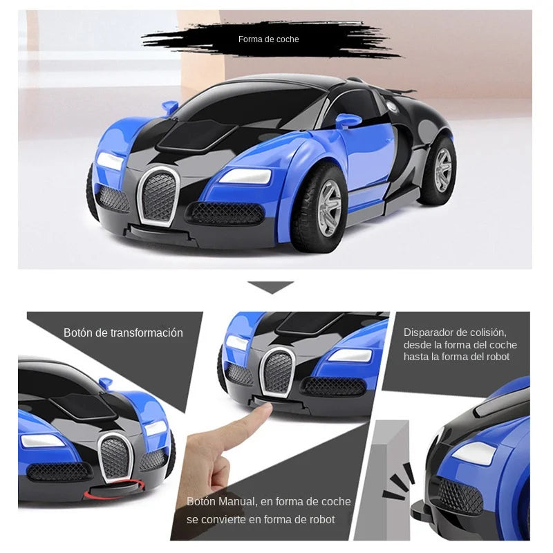 Transforming Inertia Car Toy – One-Button Collision Robot Vehicle