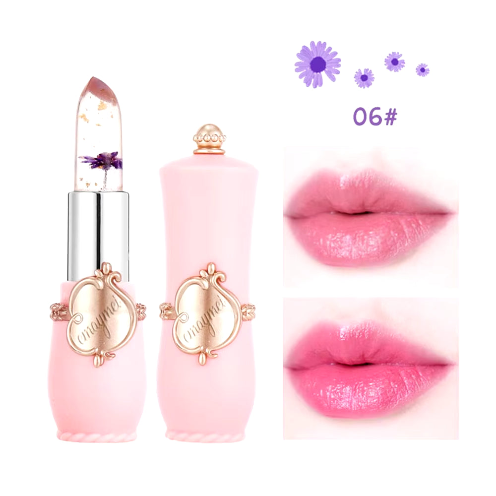 Flower Jelly Lipstick – 6-Color Temperature-Changing Lip Balm