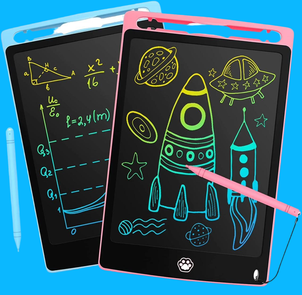 Multi colour stylus tablet drawing for kids