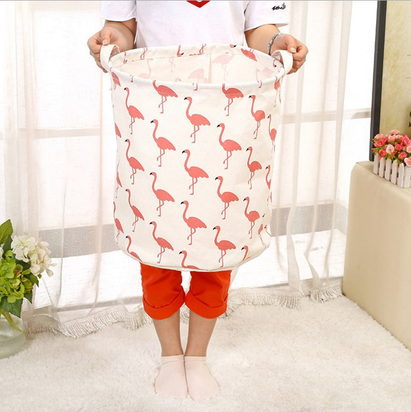 Foldable Cotton & Linen Laundry Basket – Multi-Design Storage Bin