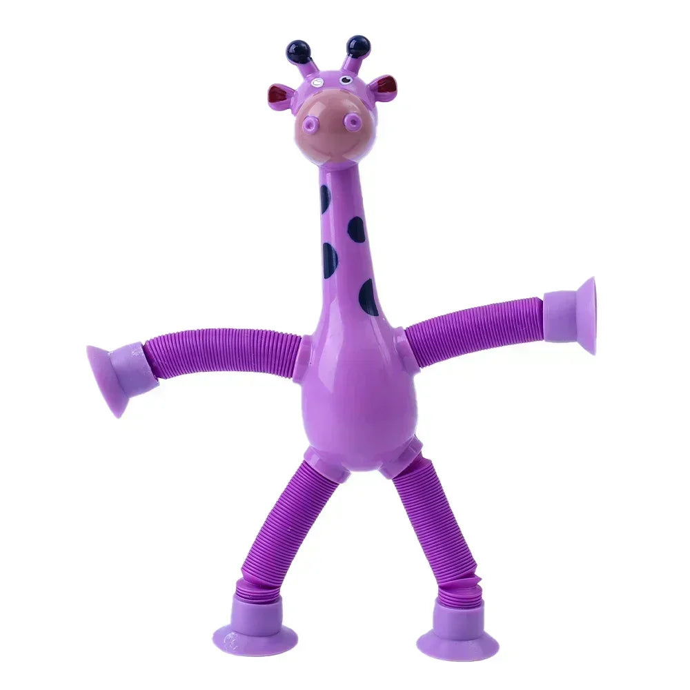 Telescopic Giraffe Pop Tubes – Sensory Suction Cup Toys for Kids