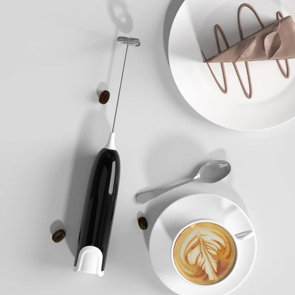 Electric Milk Frother – Handheld Coffee & Drink Mixer