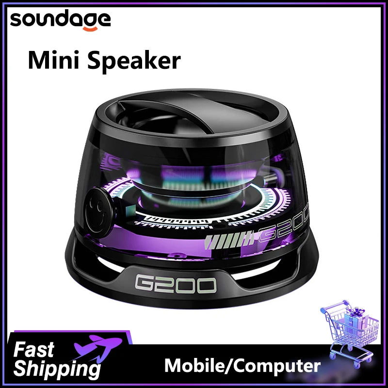 G200 Mini Bluetooth Speaker BT5.3 Magnetic Speaker with RGB
