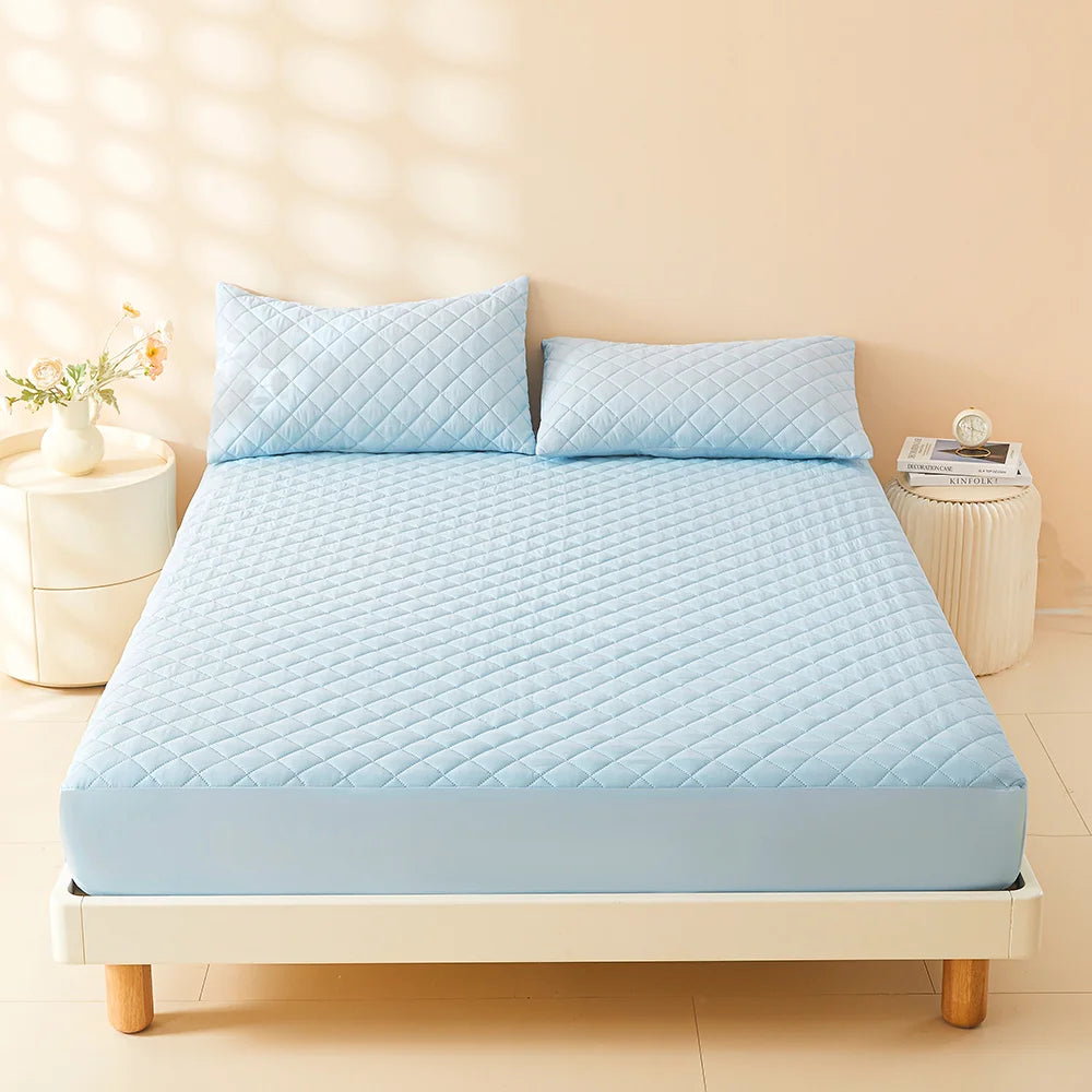 3D Air Fabric Waterproof Mattress Protector – Soft, Breathable & Fitted (No Pillowcase)
