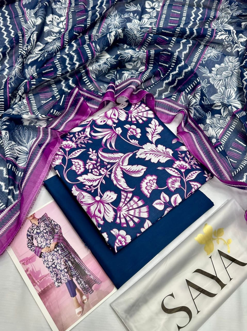 SAYA (Unstitched) original 3 Piece Collection