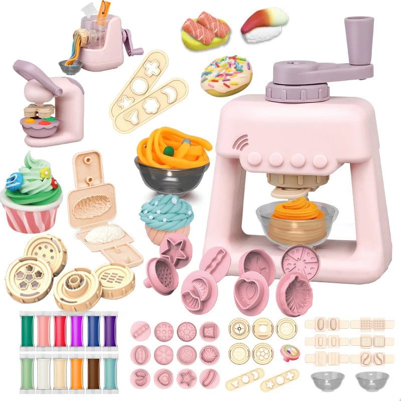  Colored Clay Noodle Machine – DIY Play Dough & Plasticine Mold Kit for Kids