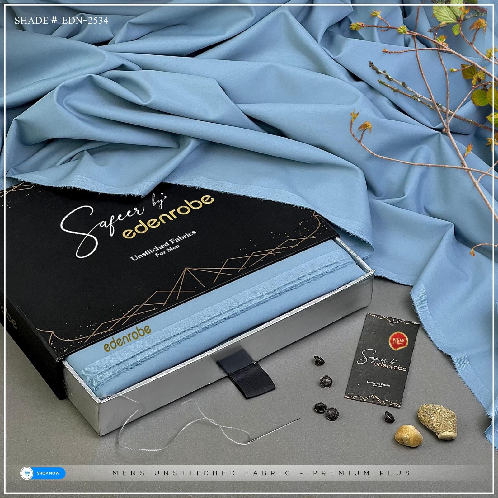 SAFEER (Unstitched) / edenrobe
Premium Wash’n Wear Fabric – Summer Edition