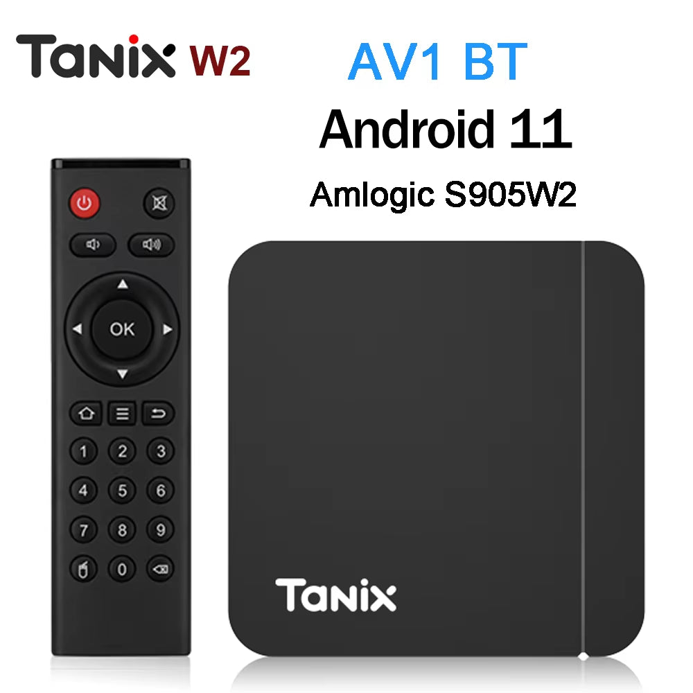 Tanix W2 Android 11 TV Box  Dual-Band WiFi | 4K Media Player | Bluetooth