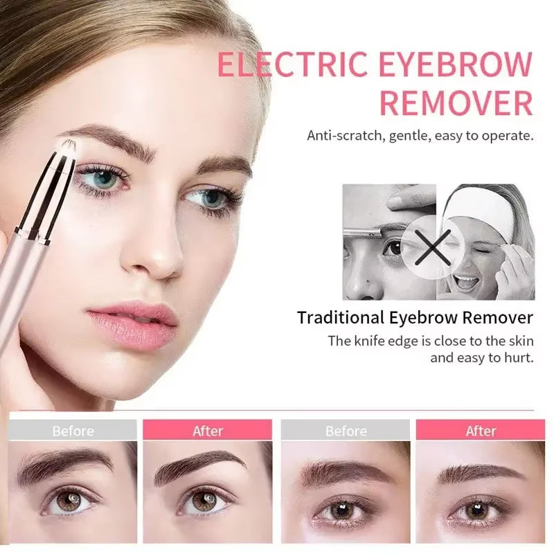 Electric Eyebrow Trimmer – USB Rechargeable Mini Hair Remover