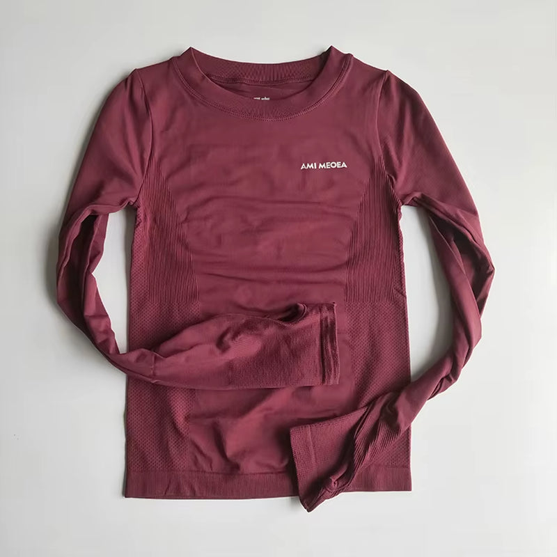 AMI MEOEA by PEELI Long Sleeve Yoga Gym Shirt