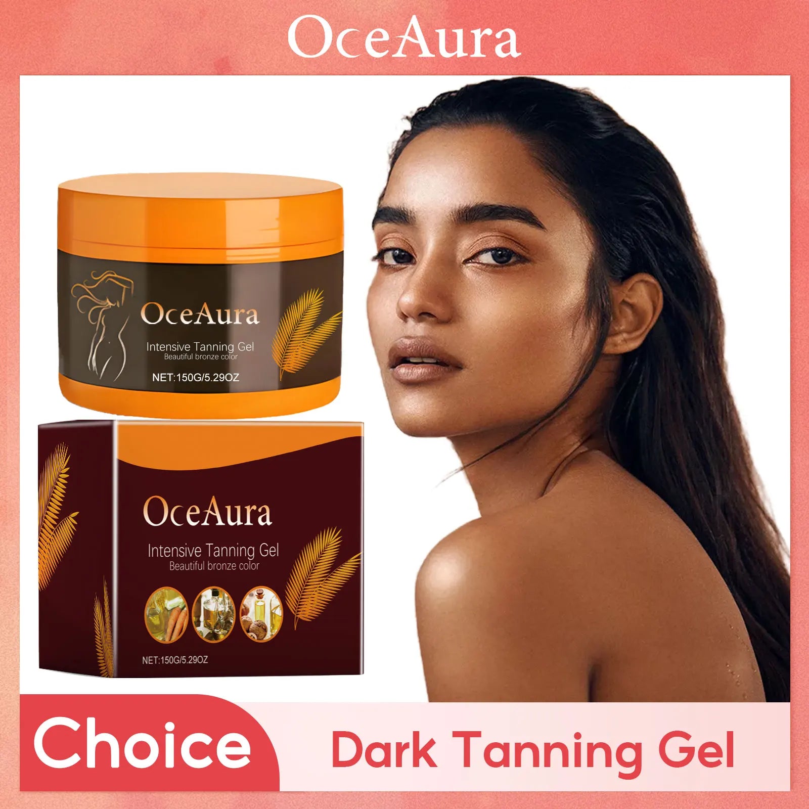 Body Tanning Gel – 150g Sunless Bronzing Cream with Skin Protection