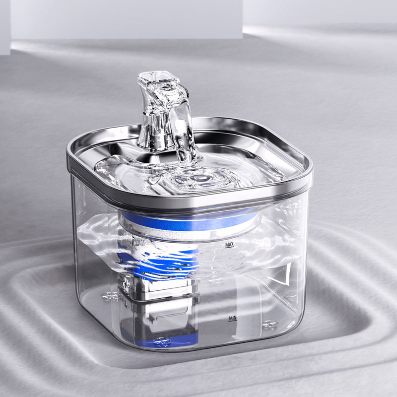 Stainless Steel Pet Water Fountain – Automatic Circulating Dispenser for Cats & Dogs (2L)