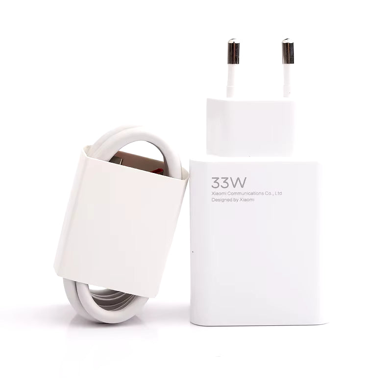 Original Xiaomi Charger 33W Fast Turbo Charge 6A Type C EU/US Variant