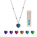 Color-Changing Heart Locket Necklace – Temperature Control Photo Pendant