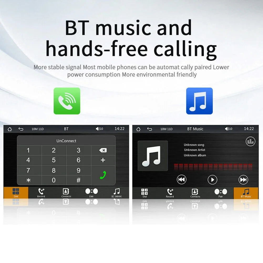 HD Display Car Radio with Carplay and Android Auto, Bluetooth Compatibility, Intelligent System, WiFi, FM Radio, and Reversing Camera