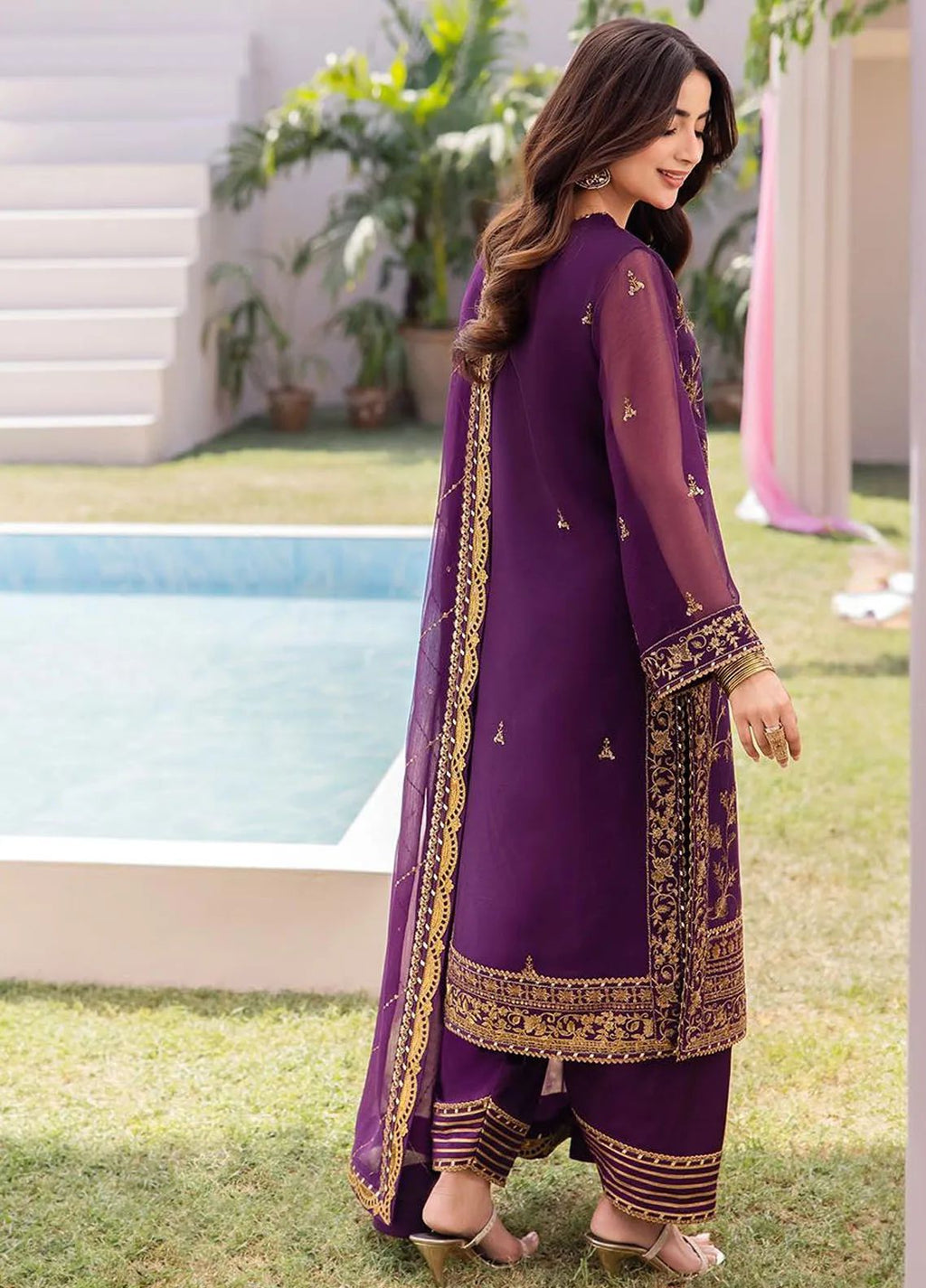 Maria B 2 Piece Embroidered Lawn Replica Suit (unstitched)