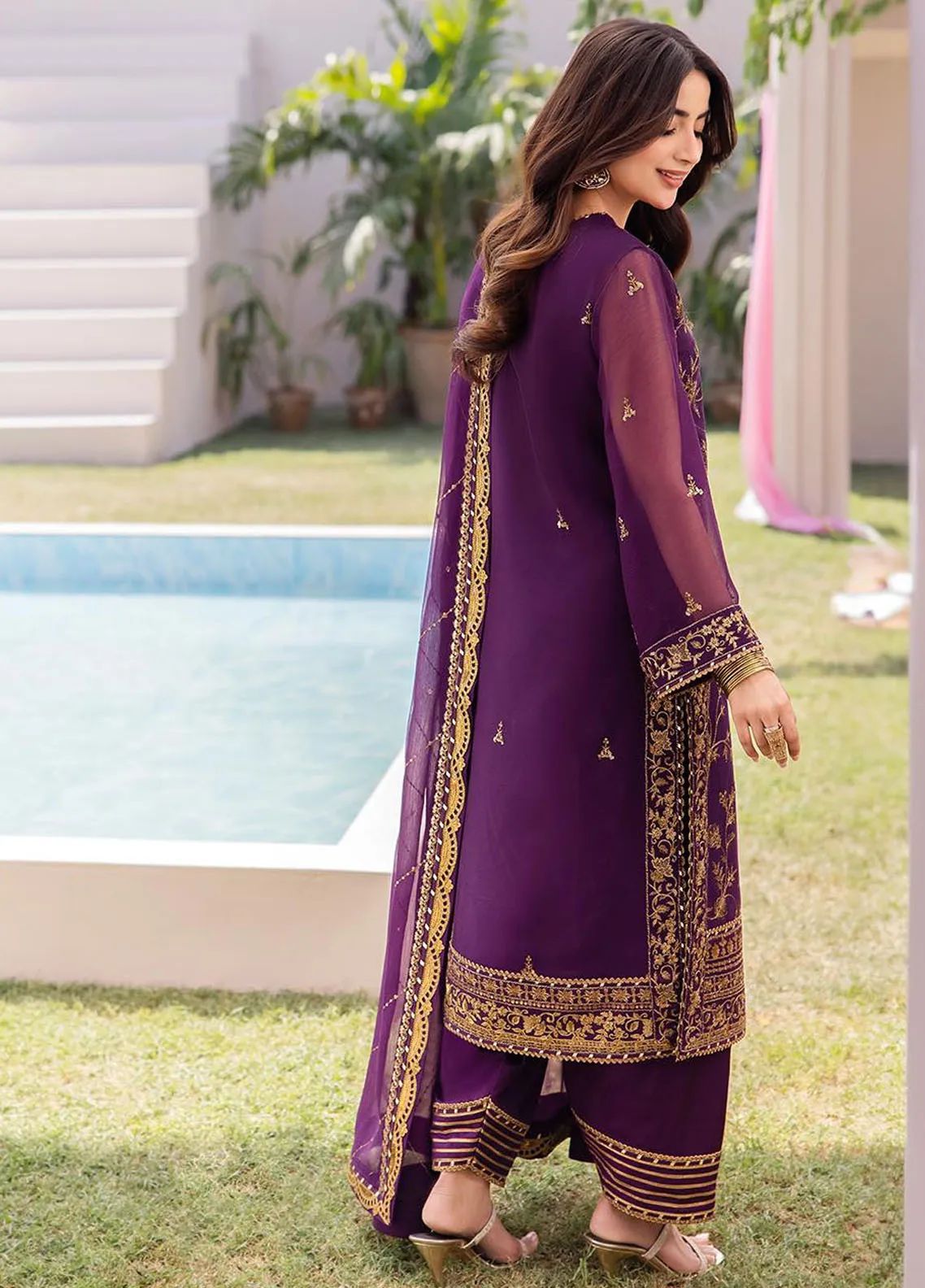 Maria B 2 Piece Embroidered Lawn Replica Suit (unstitched)