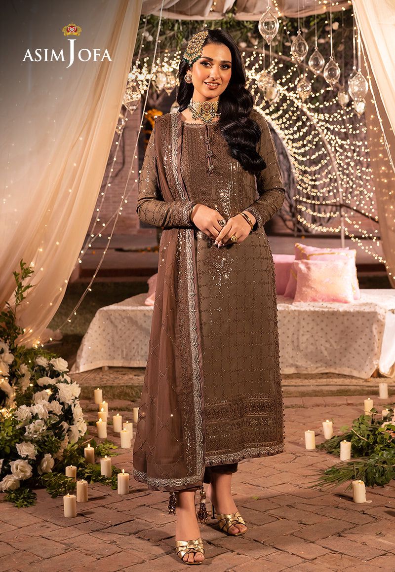 Asim Jofa Dastaan AJDA-05 Chiffon Embroidered Suit (unstitched)