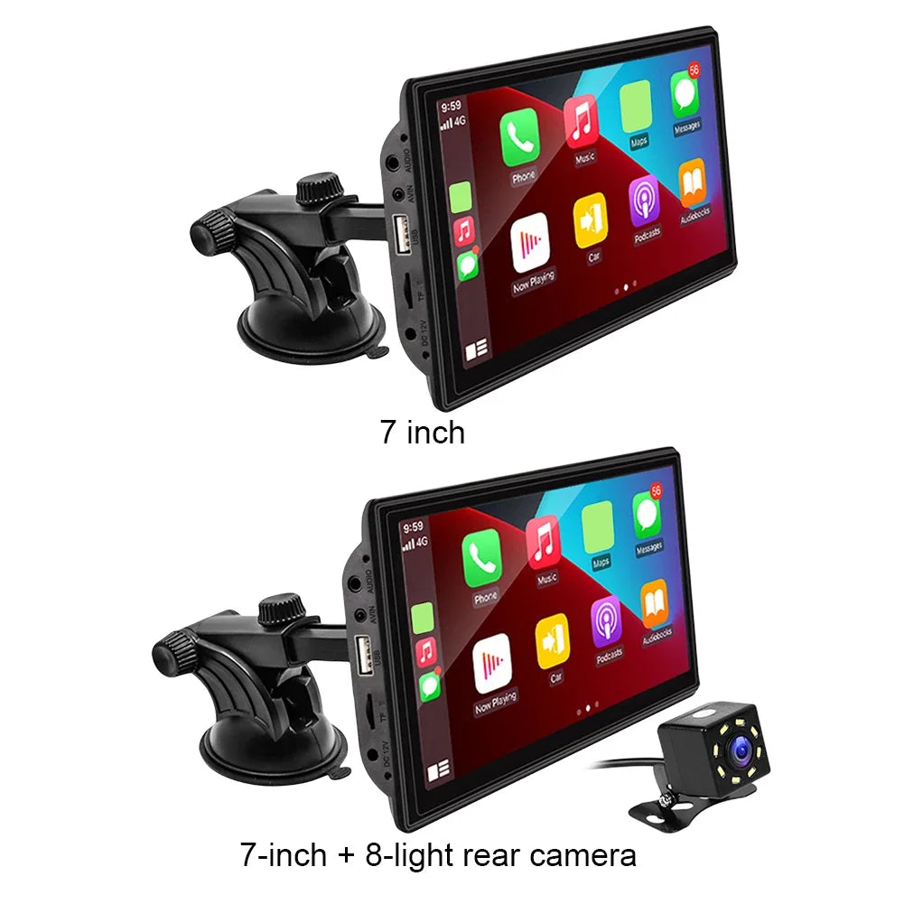 HD Display Car Radio with Carplay and Android Auto, Bluetooth Compatibility, Intelligent System, WiFi, FM Radio, and Reversing Camera