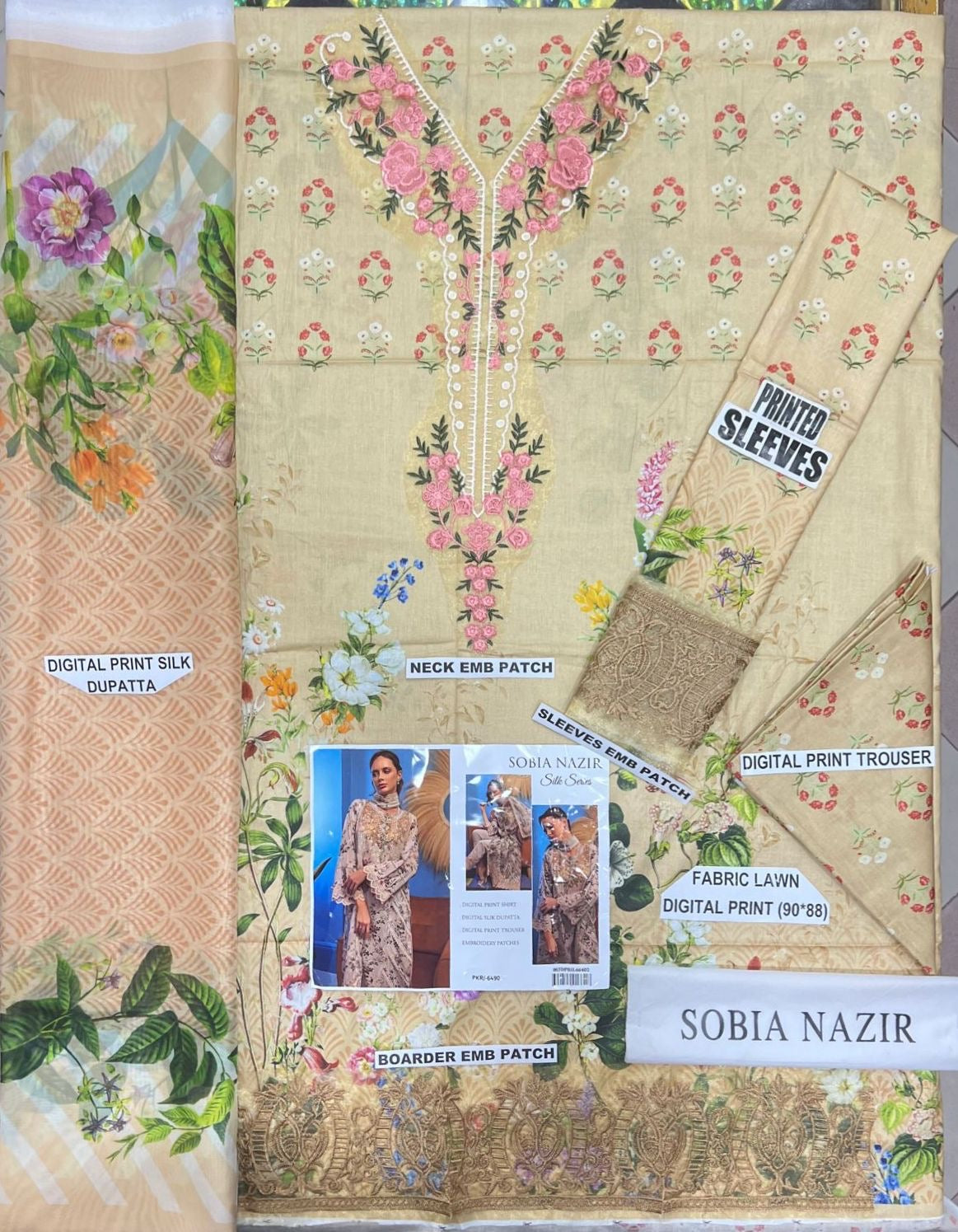 Sobia Nazir Digital Lawn 3PC Suit (unstitched)