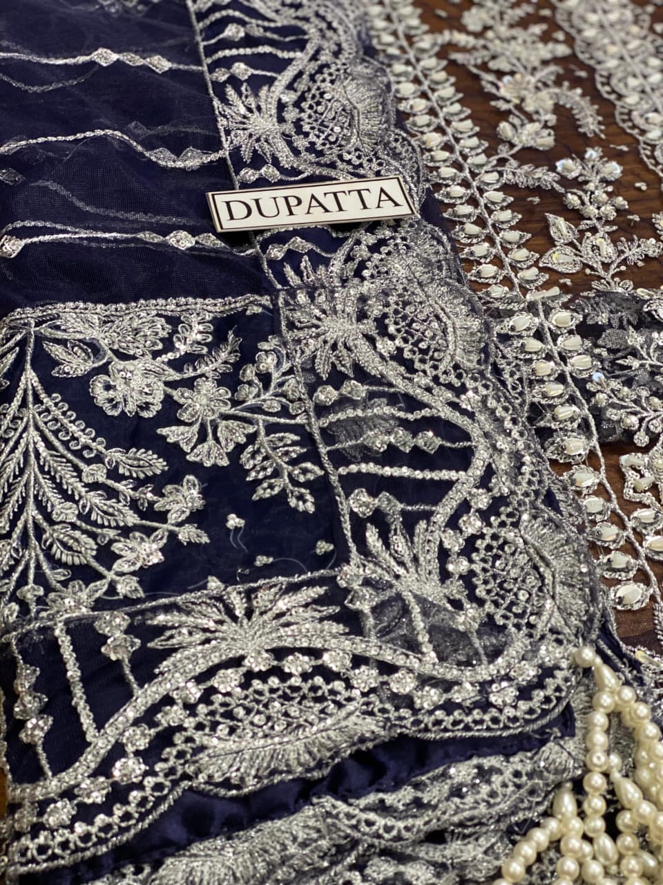 Gulaal Master Replica Net Embroidered Suit with Dupatta (unsitched)