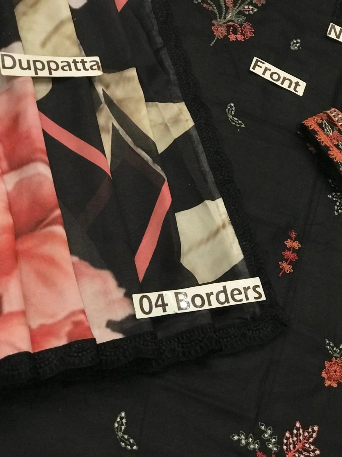 Iznik Lawn Collection Embroidered Suit with Silk Dupatta – Ahmozi (unstitched)