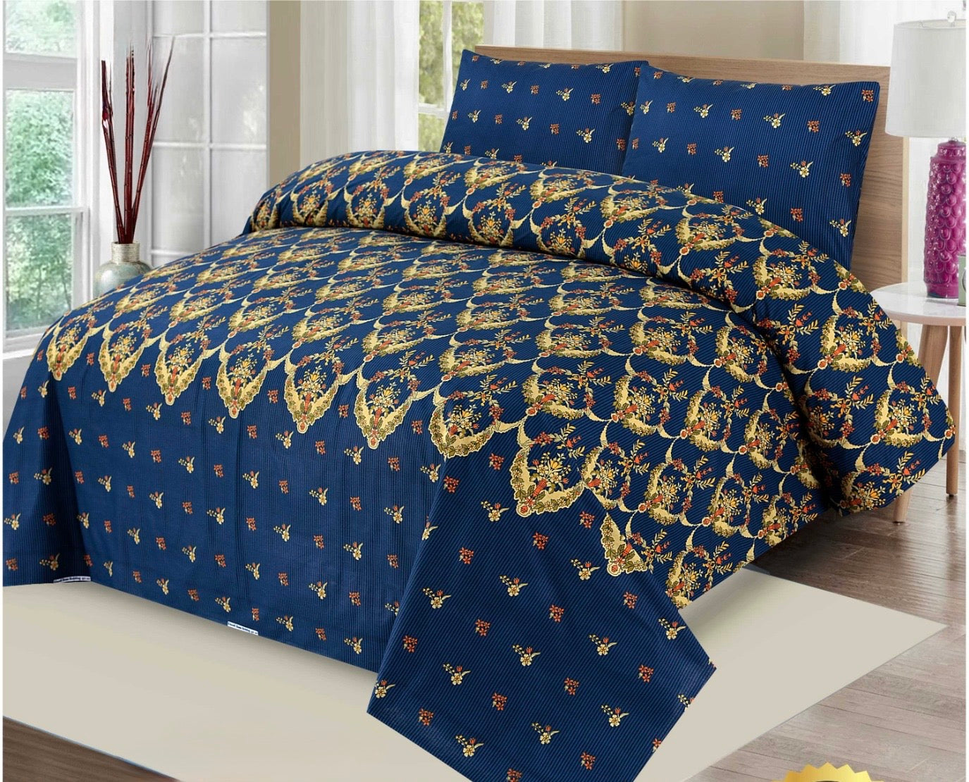 Dynasty King Size Bedsheet - Full set