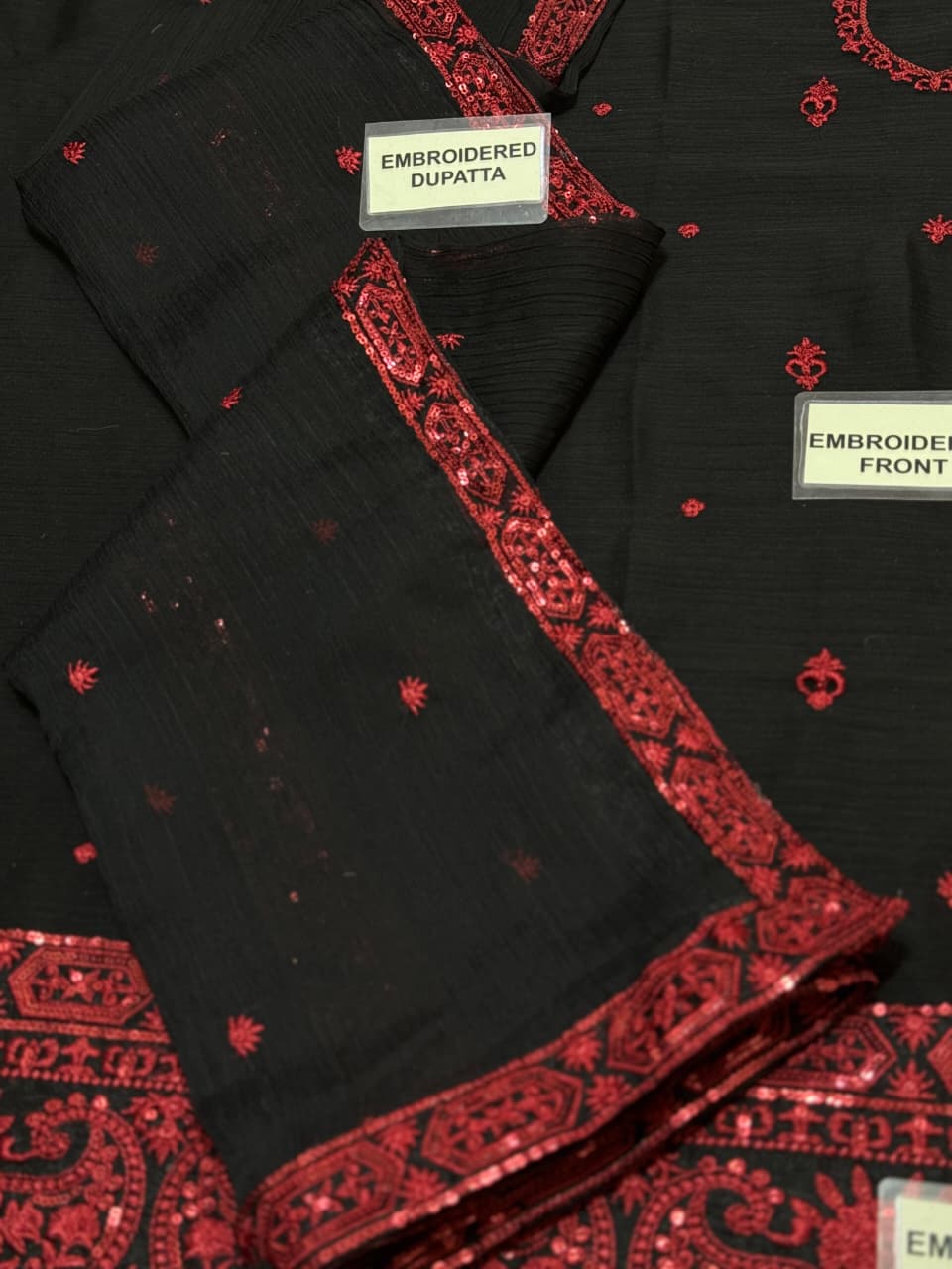 Baroque Unstitched Replica Chiffon Suit with Malai Trouser (unstitched)