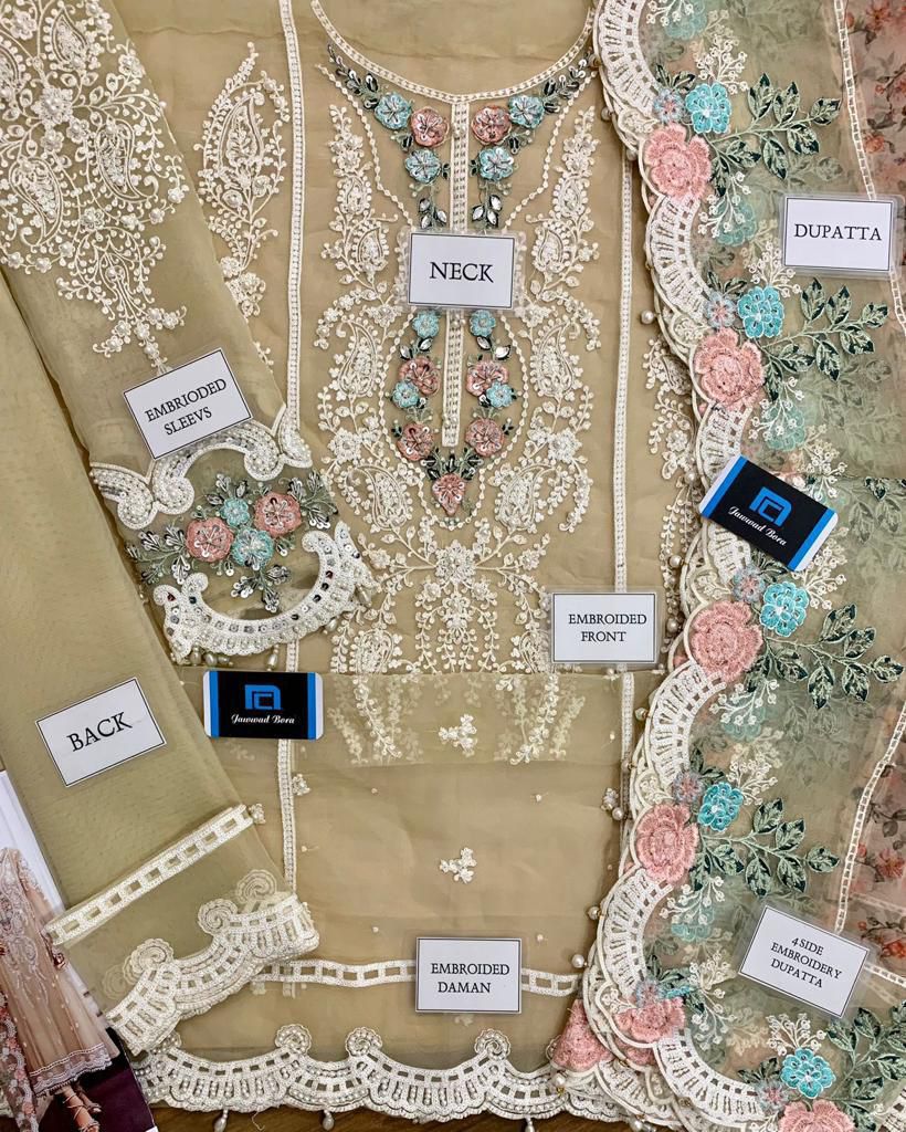 Maria B Chiffon 3PC Designer Suit (unstitched)